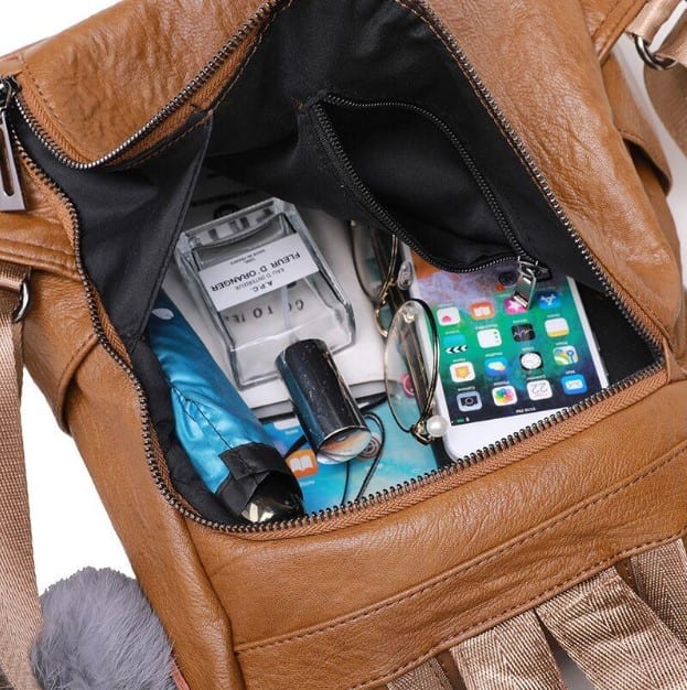 Anti-Theft Multifunction Leather Backpack - Wow Megastore